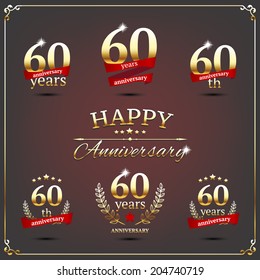 60 years anniversary signs collection