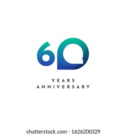 60 Years Anniversary Template Design. Vector Eps 10