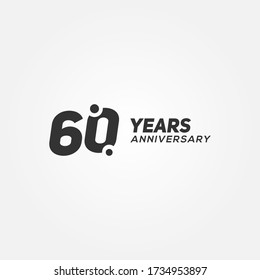 60 Years Anniversary Vector Design