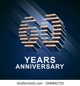 60 years anniversary vector icon,  logo. Graphic design element with nonstandard elegant font for 60th anniversary 