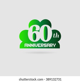 60 years anniversary vector illustration
