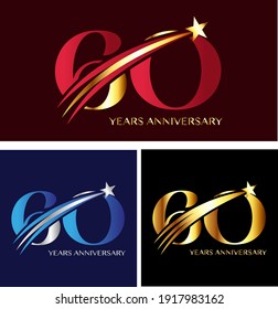 60 years Anniversary vector logo illustration