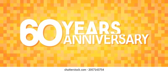 60 years anniversary vector logo, icon. Template design element, symbol with number for 60th anniversary card