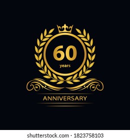 60 years anniversary vector, style  for celebration, logo template