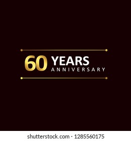 60 Years Anniversary Vector Template Design Illustration.