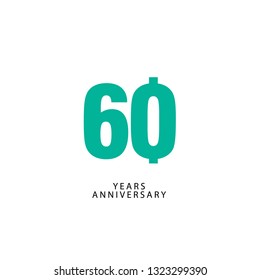 60 Years Anniversary Vector Template Design Illustration.