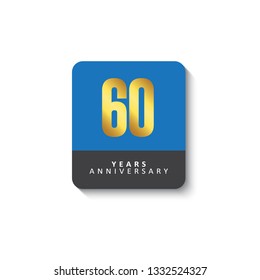 60 Years Anniversary Vector Template Design Illustration.