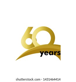 60 Years Anniversary Vector Template Design Illustration