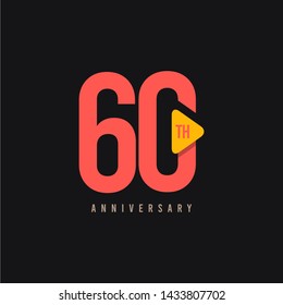60 Years Anniversary Vector Template Design Illustration