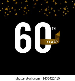 60 Years Anniversary Vector Template Design Illustration