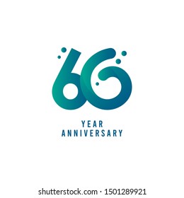 60 Years Anniversary Vector Template Design Illustration