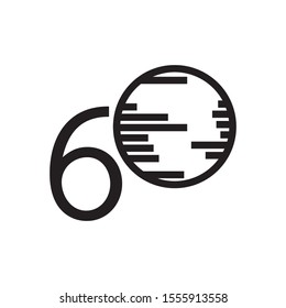 60 Years Anniversary Vector Template Design Illustration