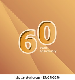 60 Years Anniversary Vector Template Design Illustration
