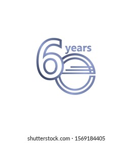60 Years Anniversary Vector Template Design Illustration