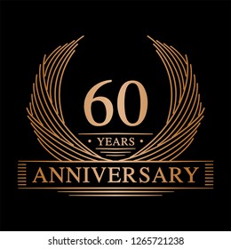 60 years design template. 60th anniversary. Vector and illustration.