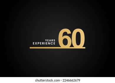 60 years experience or Best 60 years experienced vector illustration. Logos 60 years experience. Suitable for marketing logos related to 60 years of experience in the business or industry.