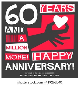 60 Years Happy Anniversary (Vector Illustration Concept Design)