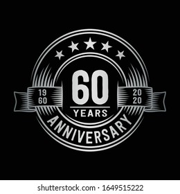 60 Jahre Logo-Design-Vorlage. Vektorillustration und Illustration zum 60. Jahrestag.