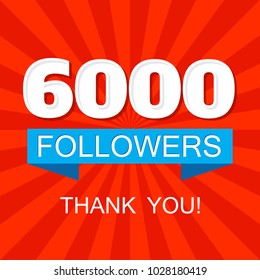 6000 (six thousands) followers social media post for networks