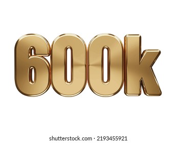600k follower text effect vector