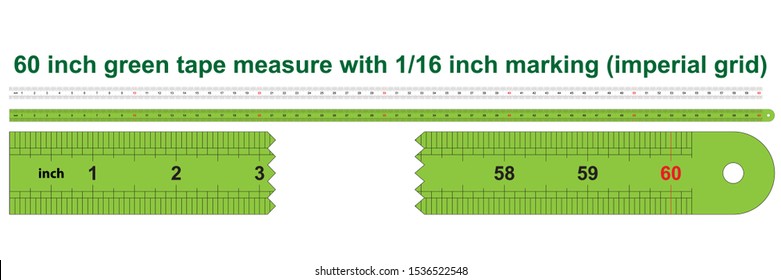 60-inch imperial marking grid and ruler with this grid. 1:1 scale