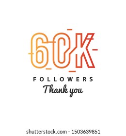60k Followers thank you design