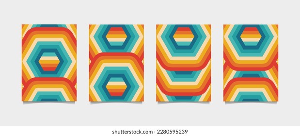 60s or 70s style poster illustration, perfect for wall decor