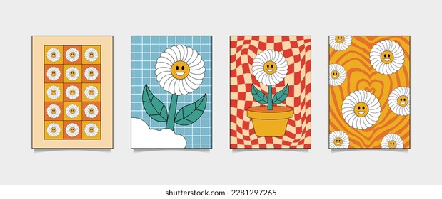 60s or 70s style poster illustration, perfect for wall decor