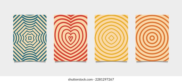 60s or 70s style poster illustration, perfect for wall decor