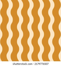 60s and 70s vibes Vintage Geo Art  waves Pattern Vector illustration. Trendy background pattern. Trendy wave pattern design. Orange Waves style wallpaper background. 