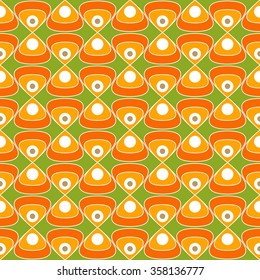 60's fabric, Bright and colorful pattern inspired by retro design, 60's and 70's