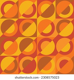 60s geometry retro background. 70s Seamless pattern. Vector.