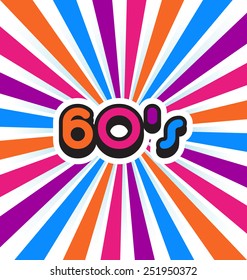 60's Party logo Background. 