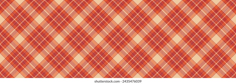 60er Jahre karierte Muster Hintergrund, Mock-up nahtlose Check Tartan. Stolzes Vektor Textur Stoff Textil in orange und rot Farbe.