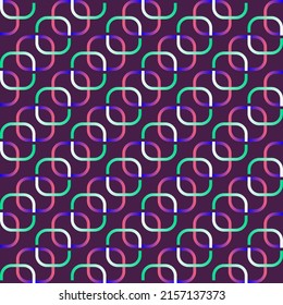 60s retro style seamless pattern graphics with mid-century motif aesthetics, built with a generative design approach and minimalist geometric forms and abstract vector shapes. 