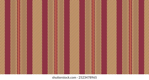 60s seamless background stripe, britain vertical fabric texture. Vogue pattern lines vector textile in red and yellow colors palette.