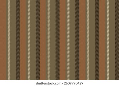 60s textile texture background, individuality fabric pattern vertical. Multicolored lines vector stripe seamless in amber and orange colors palette.