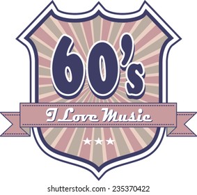 60s  Vector Vintage Art Background 