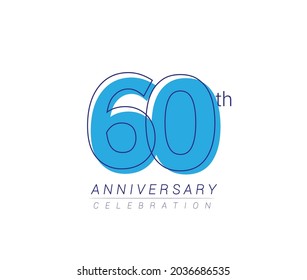 Diseño vectorial de color azul para celebración de cumpleaños, aislado en fondo blanco