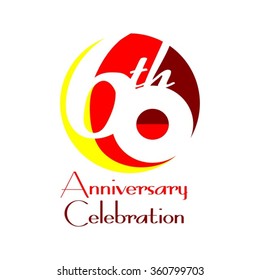 60th Anniversary Celebration - Birthday - Reunion Logo Vector Design