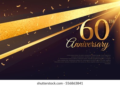 60th Anniversary Celebration Card Template