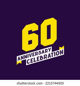 60th Anniversary Celebration vector design,  60 years anniversary