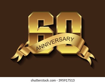 60th anniversary design.60 years anniversary.Vector illustration.