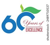 60th anniversary logo and 60 years of excellence logo