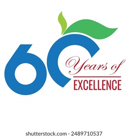 Logo del 60 aniversario y logo de 60 años de excelencia