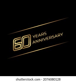 60th anniversary logo template. vector illustration