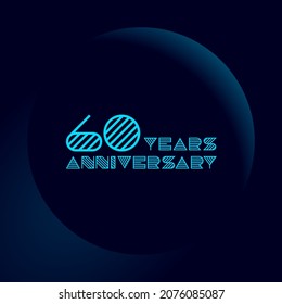 Plantilla de logotipo del 60º aniversario. ilustración vectorial