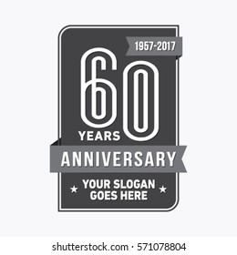60th Anniversary Logo Vector Illustration Stock Vector (Royalty Free ...