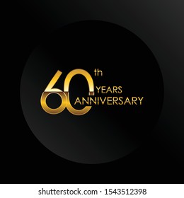 60th anniversary logo vector template. Design for banner, greeting cards or print.