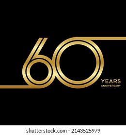 60th Anniversary Logotype Anniversary Celebration Template Stock Vector ...